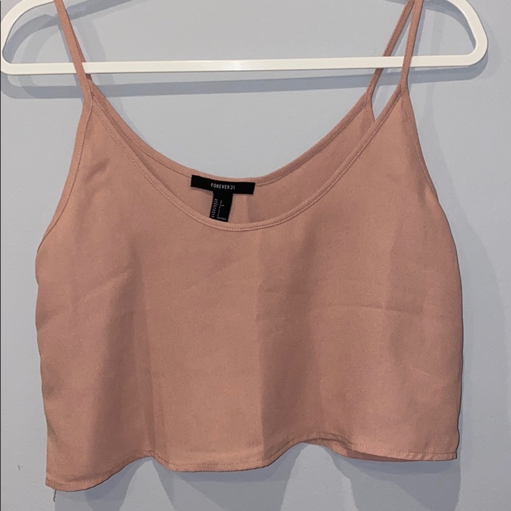 forever 21 light weight powder pink crop top!